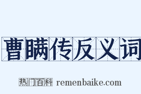 曹瞒传反义词是什么意思的图片